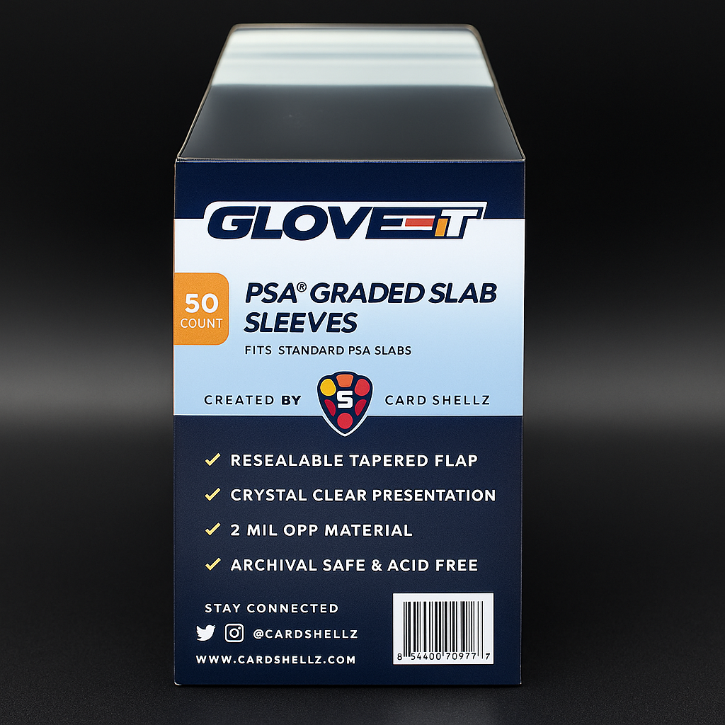 Shellz Resealable PSA Graded Card Sleeves — 50-Pack Crystal-Clear Protective Sleeves for PSA Slabs