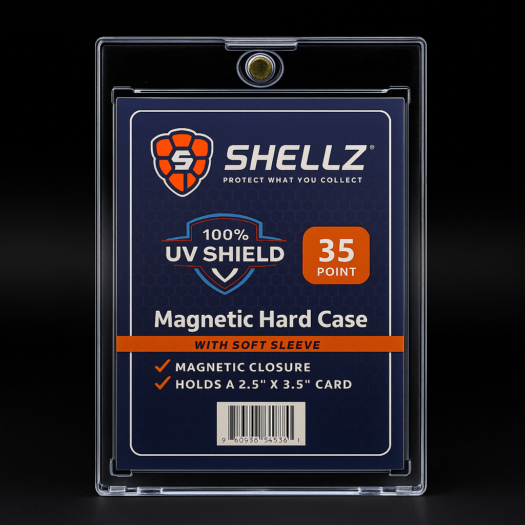 Shellz 35PT Magnetic Card Holder with Easy Glide Sleeve — One-Touch Case for Standard Cards