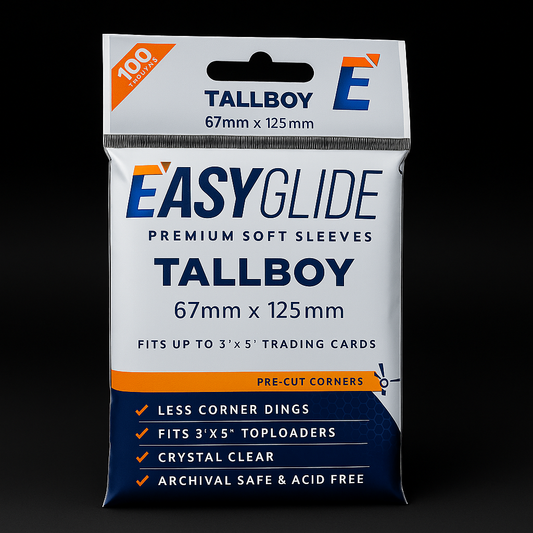 Shellz Easy Glide Tallboy Soft Sleeves 3x5 50 Micron Crystal Clear Penny Sleeve