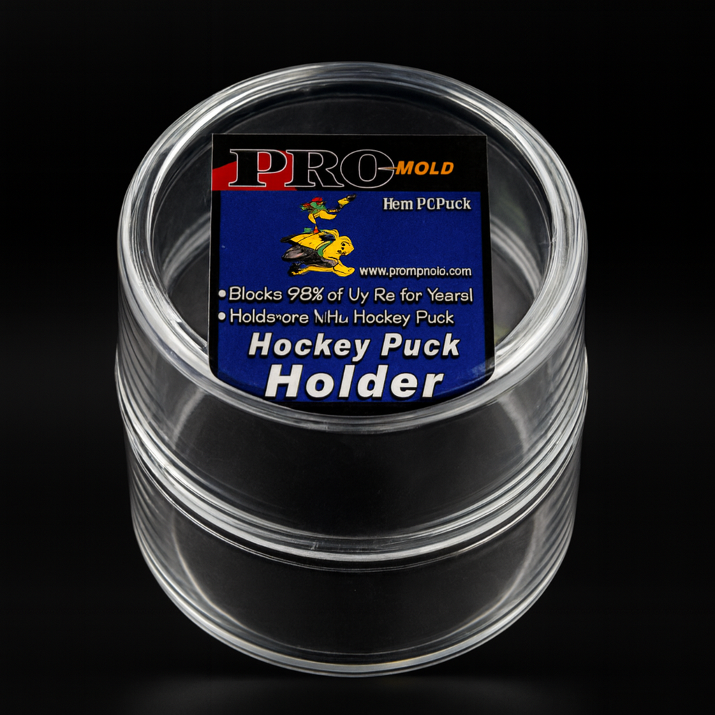 Round Hockey Puck Tube 2 Pack – Clear Snap Case with 5+ Year UV Protection, Made in USA