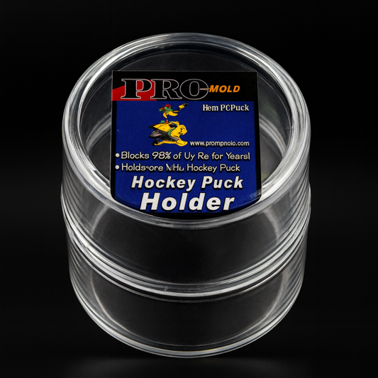Round Hockey Puck Tube 2 Pack – Clear Snap Case with 5+ Year UV Protection, Made in USA