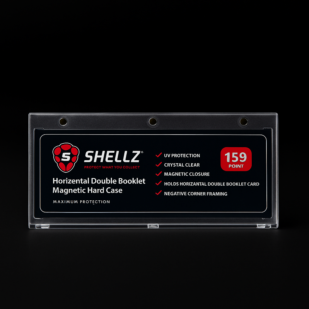 Shellz Horizontal Booklet Magnetic Card Holder — 159PT Premium UV-Resistant Case for Horizontal Booklet Cards