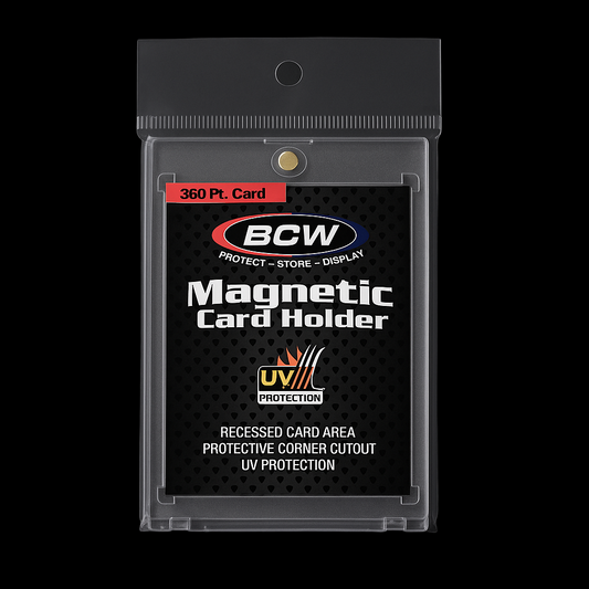 BCW 360 Pt Magnetic Card Holder – Gold Magnet UV Protective Acrylic Case for Thick Relic and Patch Cards
