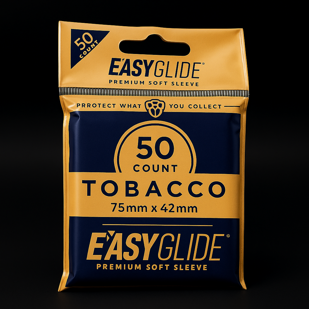 Shellz Easy Glide Soft Sleeves — Tobacco / Mini Card Size 50-Micron Clear Polypropylene
