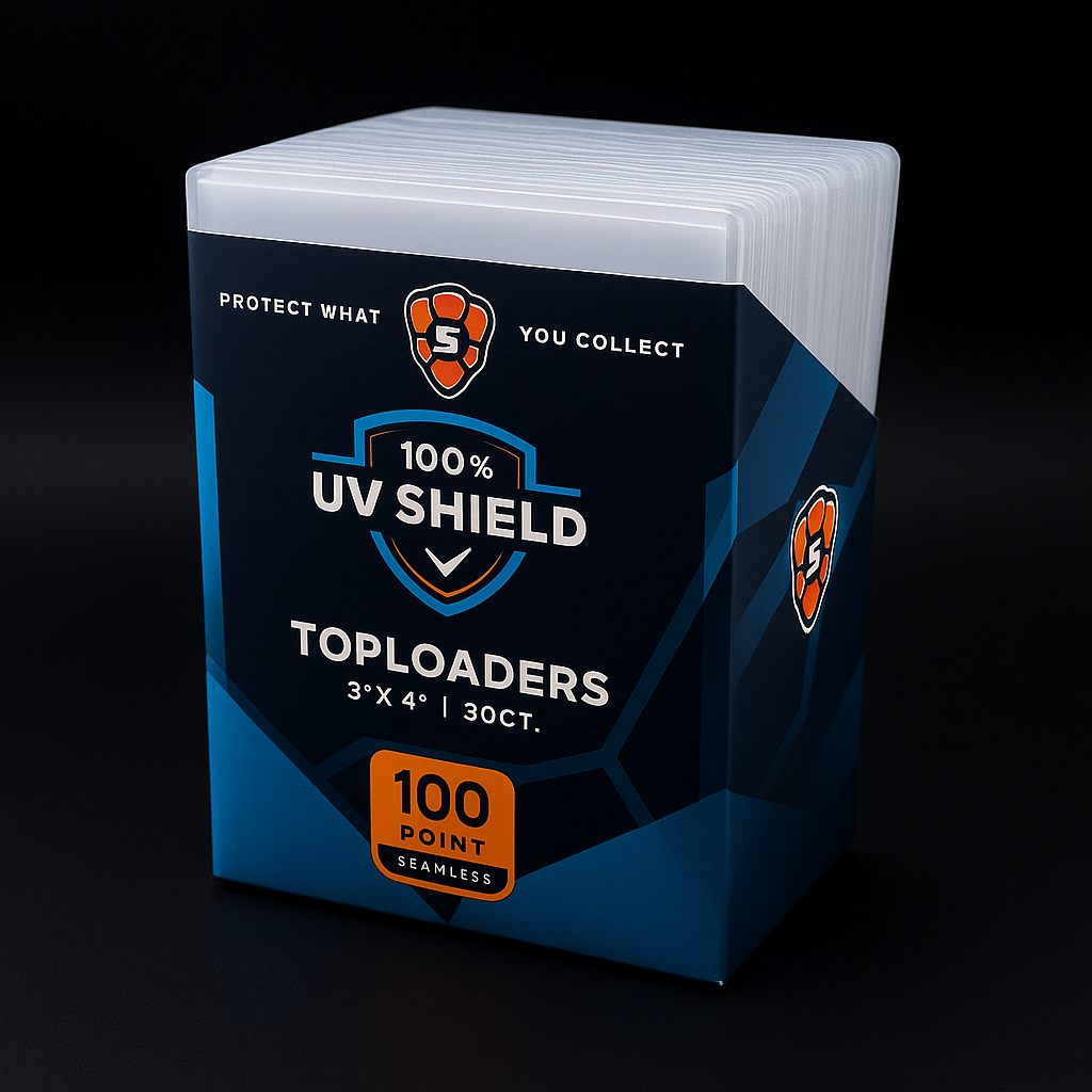 Shellz 100PT Thick Card Topload Holder – UV Shield Rigid Case for Relic and Jersey Cards