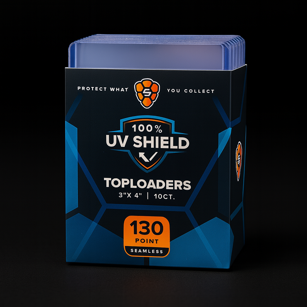 Shellz 130PT Thick Card Topload Holder – UV Shield Rigid PVC Case for Jersey and Relic Cards