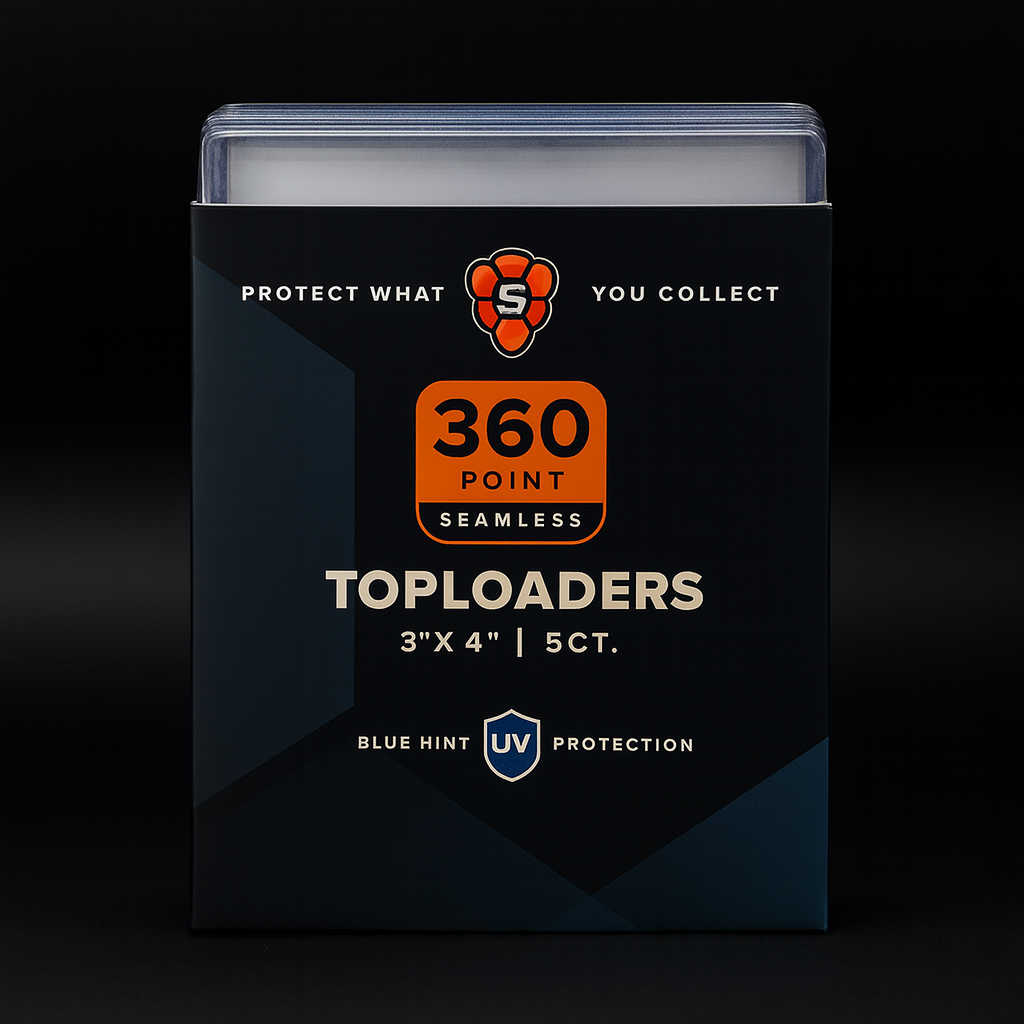 Shellz 360PT Thick Card Topload Holder – Rigid PVC Case for Jersey & Relic Cards